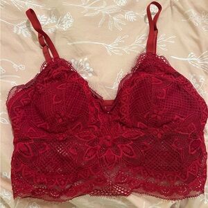 Gilly Hicks Lace Bralette in Vibrant Red